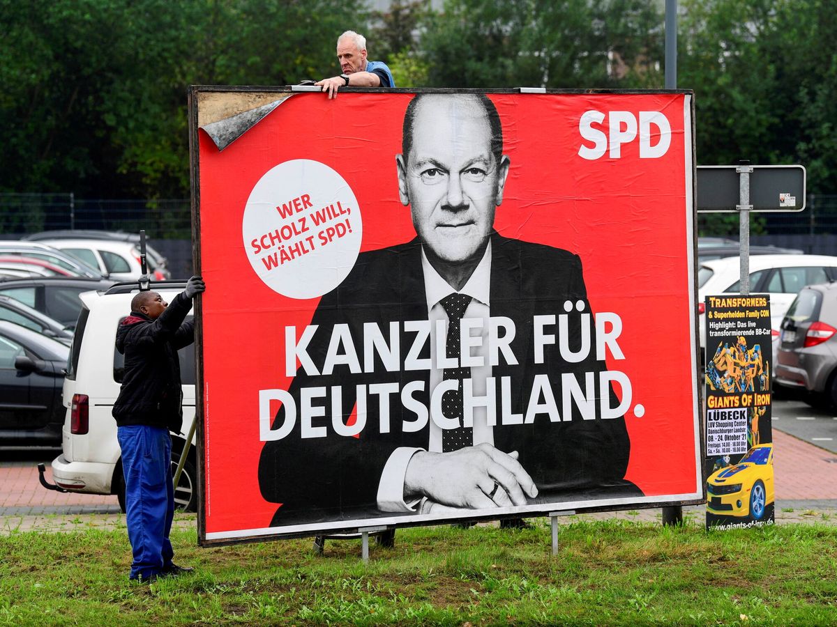 Foto: Cartel de las elecciones alemanas del Partido Socialdemócrata (SPD). (Reuters)