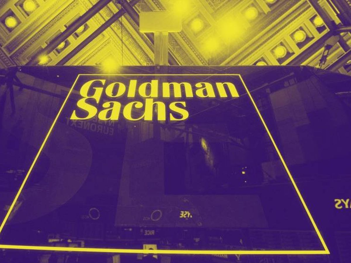Foto: Logo de Goldman Sachs en la bolsa de Nueva York. (Reuters)