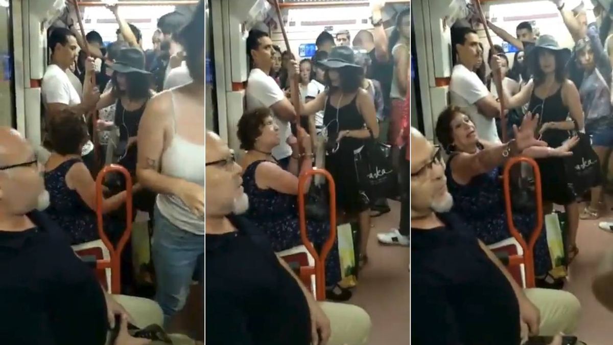 Una mujer carga contra una niña por sentarse en el metro sin ser española