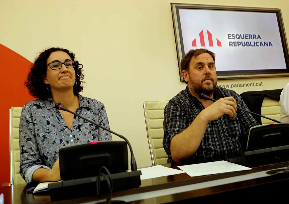 Foto: La secretaria general de ERC, Marta Rovira y el presidente del partido, Oriol Junqueras. (Efe)