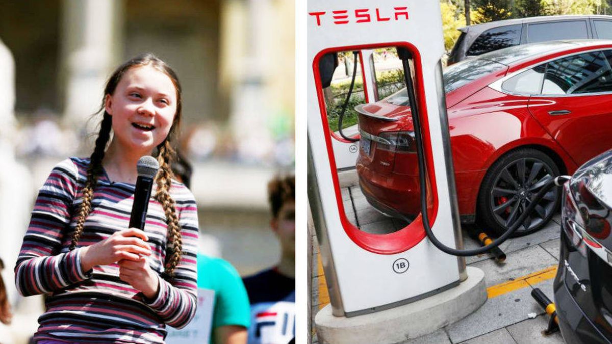 Greta Thunberg en un eléctrico de Tesla podría llegar a la COP25 en 7 horas
