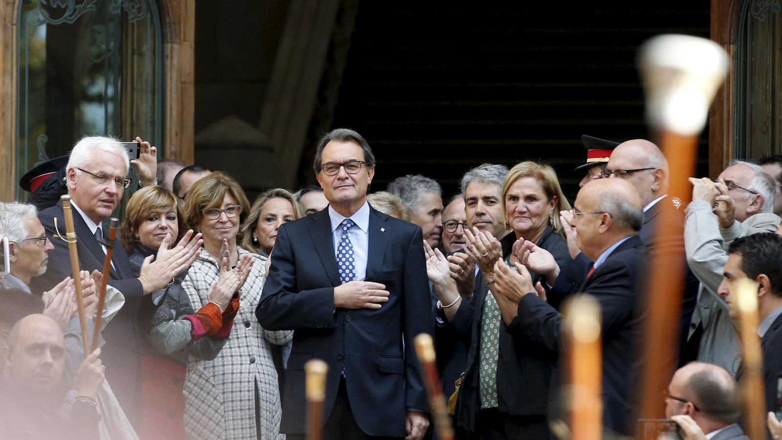 Foto: Artur Mas, president de la Generalitat de Cataluña, tras declarar ante el TSJC. (Reuters)