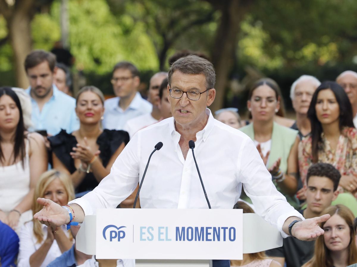 Foto: Alberto Núñez Feijóo, candidato del PP. (EFE/Andreu Dalmau)