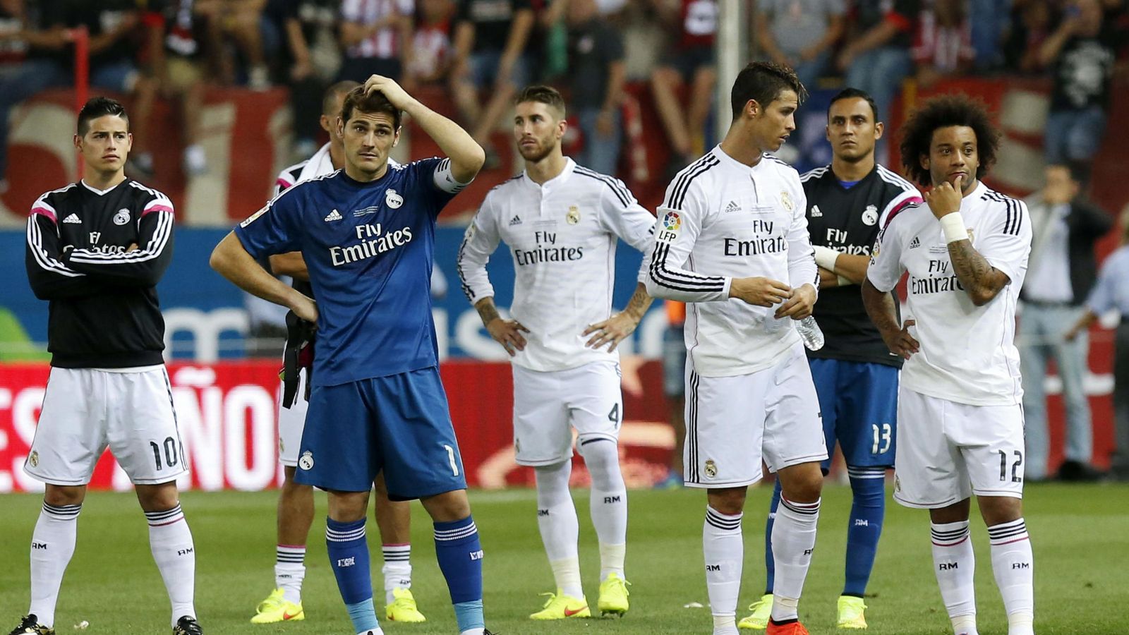 Foto: Varios jugadores del Real Madrid tras perder la Supercopa de España en agosto.