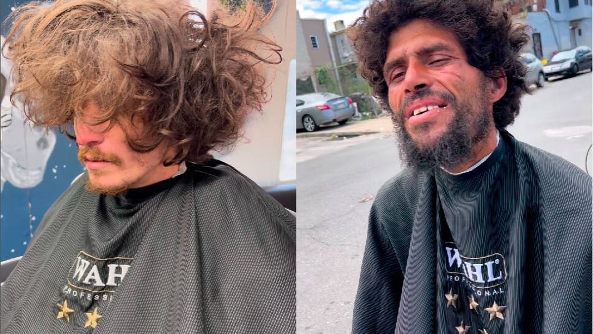 El peluquero que se ha hecho famoso por sus vídeos arreglando el pelo gratis a personas sin hogar