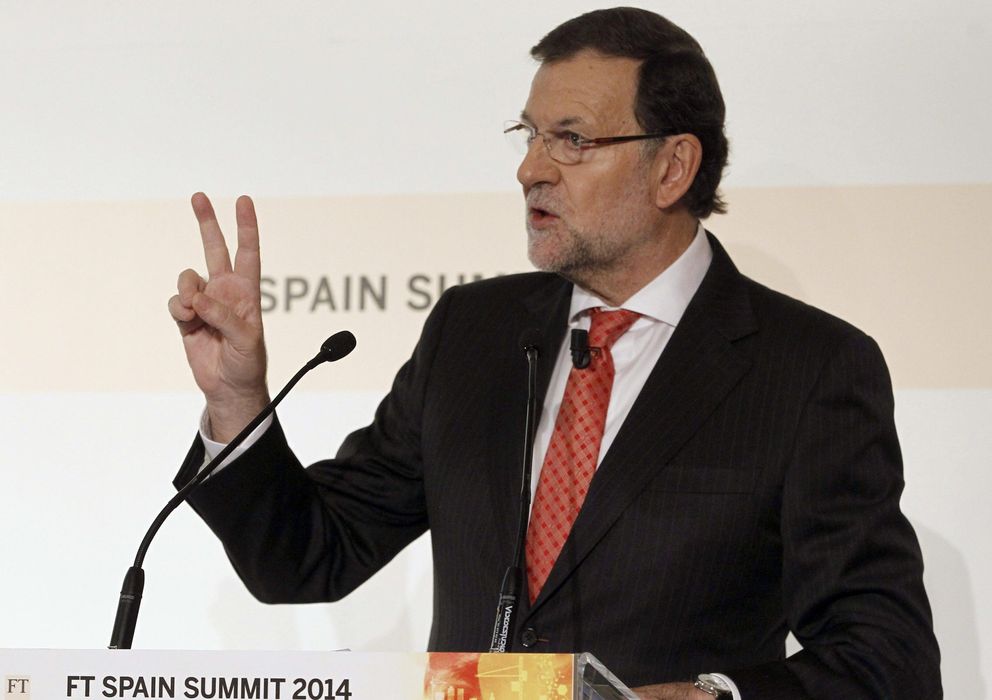 Foto: El presidente del Gobierno, Mariano Rajoy, en el foro del 'Financial Times' (Efe)