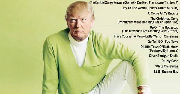 Foto: Detalle de portada del disco de villancicos de Trump