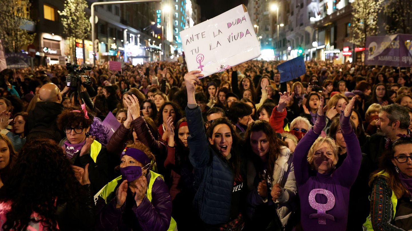 Manifestación del 8-M en Madrid. (EFE)