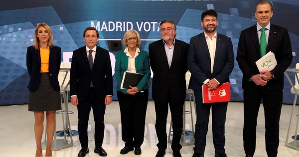 Foto: Debate de candidatos al Ayuntamiento de Madrid en Telemadrid este miércoles. (EFE)