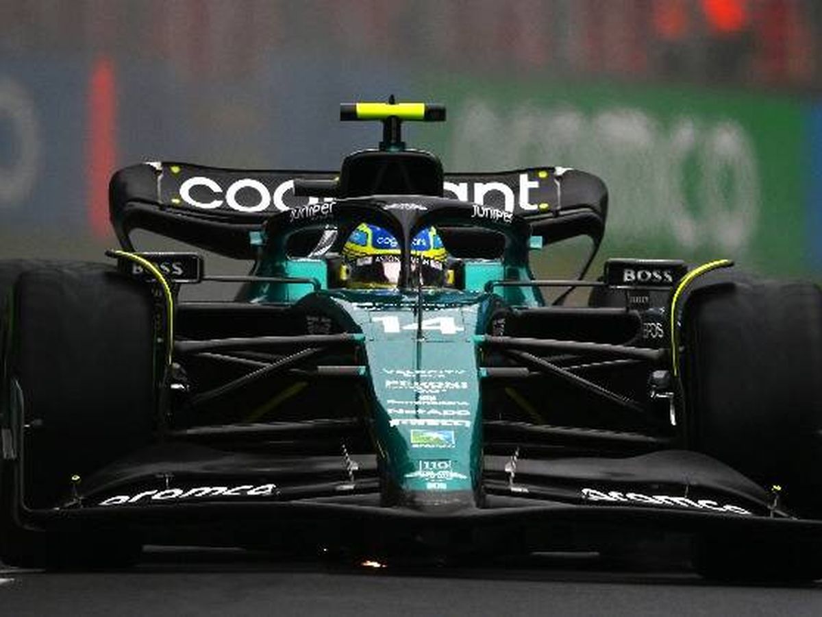 Foto: Alonso lideró la segunda sesión de libres, condicionada por la lluvia. (F1)