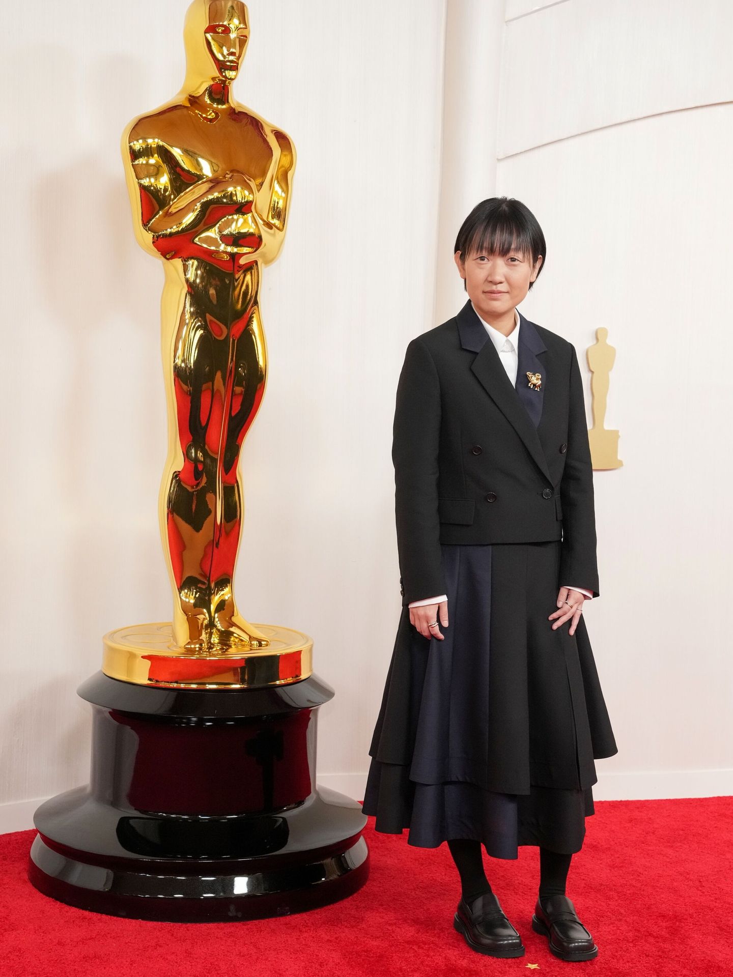 Los Angeles (United States), 10 03 2024.- Celine Song arrives for the 96th annual Academy Awards ceremony at the Dolby Theatre in the Hollywood neighborhood of Los Angeles, California, USA, 10 March 2024. The Oscars are presented for outstanding individual or collective efforts in filmmaking in 23 categories. EFE EPA ALLISON DINNER 