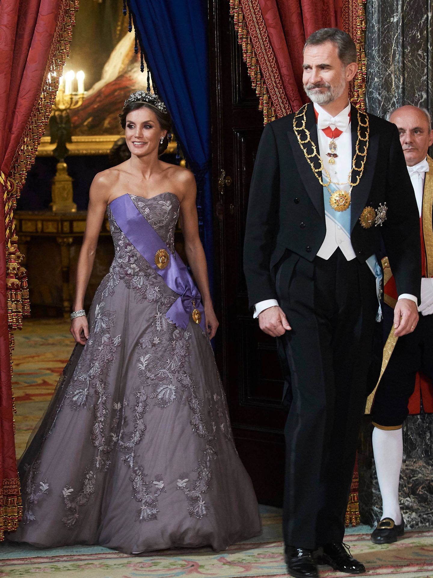 Los Reyes presiden la cena de gala en honor al presidente de Perú y su esposa. (Limited Pictures)