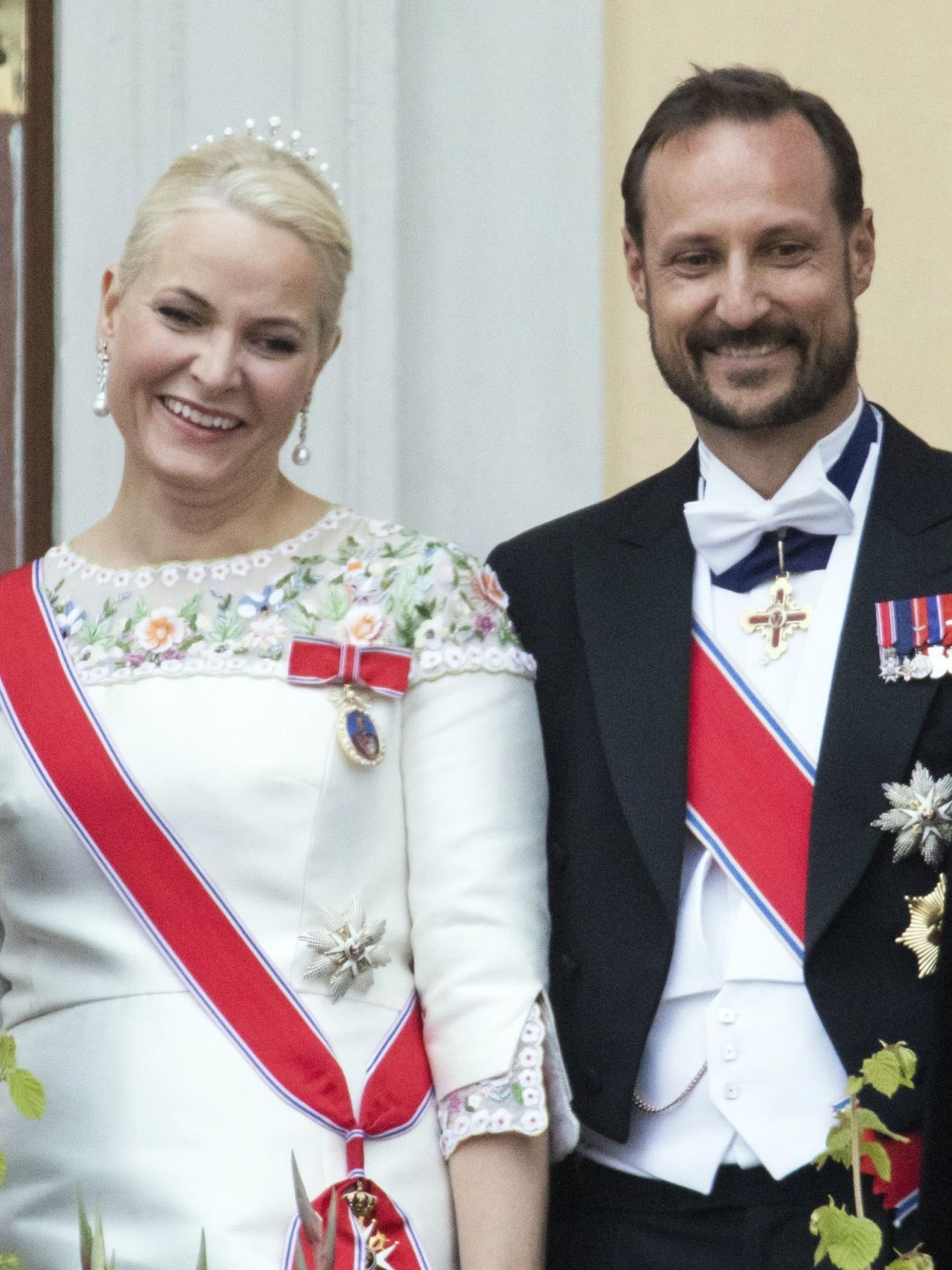 El príncipe heredero de Noruega, Haakon, y su esposa, la princesa Mette Marit. (EFE) 