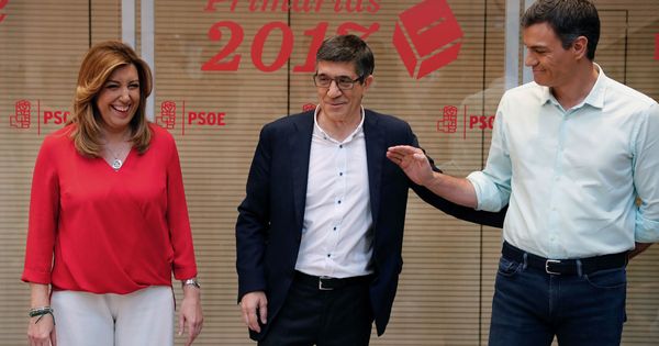 Foto: Los candidatos a la Secretaría General del PSOE, Susana Díaz, Patxi López y Pedro Sánchez. (EFE)