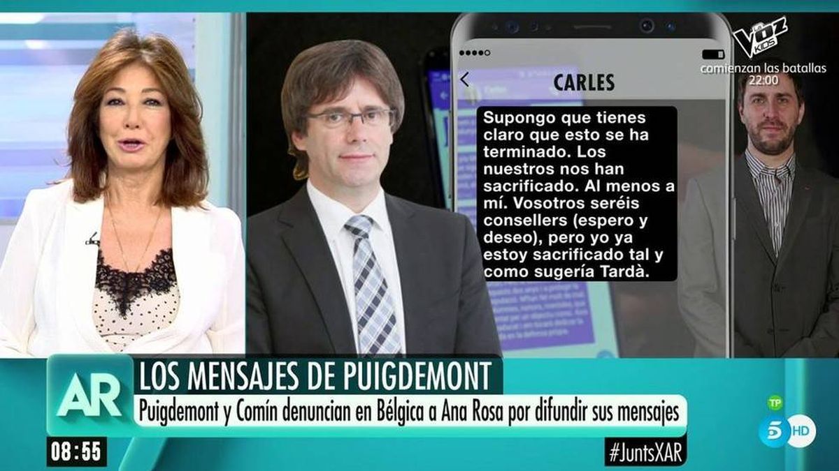 Ana Rosa, contundente contra Puigdemont: "Defenderemos la libertad que usurpan"