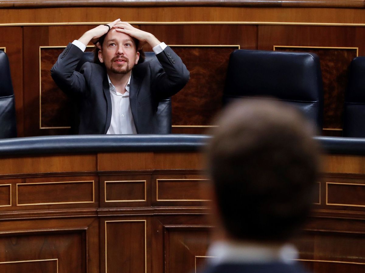 Foto: Pablo Iglesias, en el Congreso. (EFE)