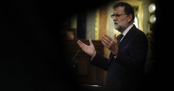 Foto: El presidente del Gobierno, Mariano Rajoy, durante su intervención en el debate de la moción de censura. (EFE)