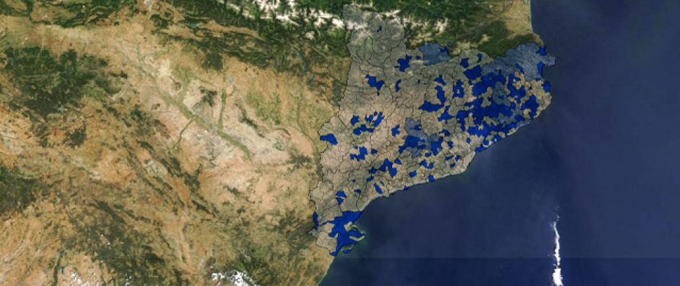 Foto: El mapa de la Cataluña 'libre'