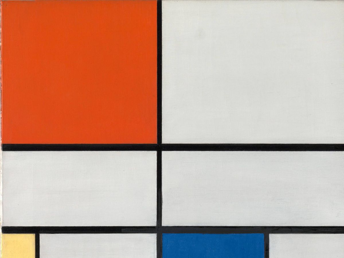 Foto: 'Composición C (nº III) con rojo, amarillo y azul', Piet Mondrian, 1935. Tate Modern.