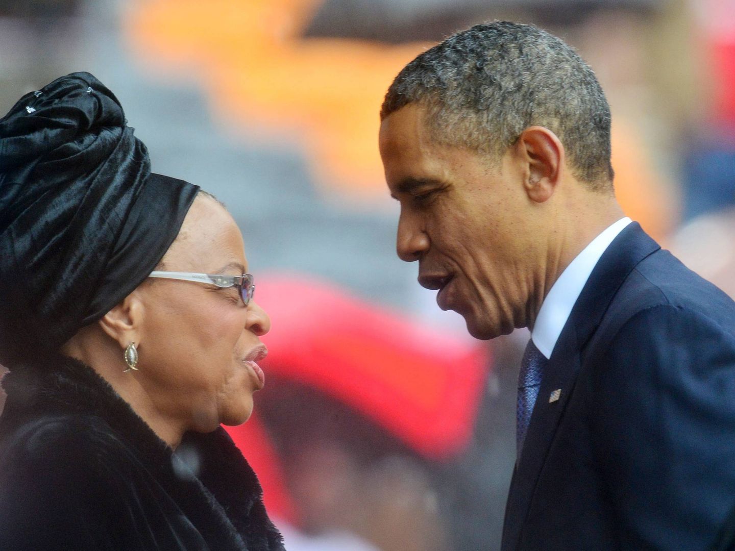 Graça Michel junto al presidente Barack Obama. (Cordon Press)