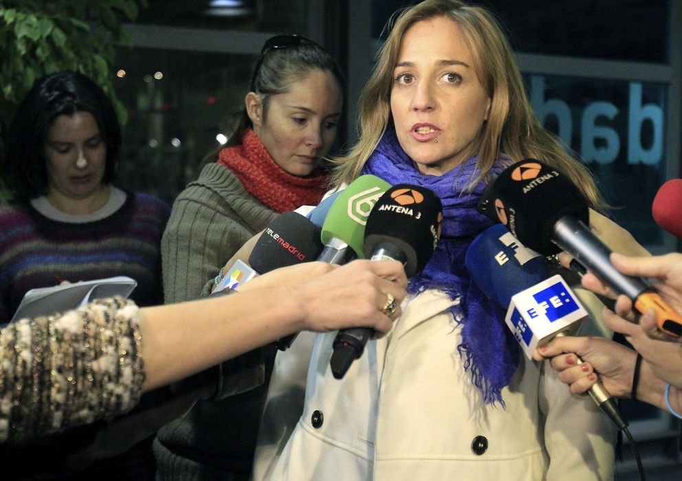 Foto: Tania Sánchez, antes de su comparecencia en la comisión sobre los contratos de Rivas. (Efe)