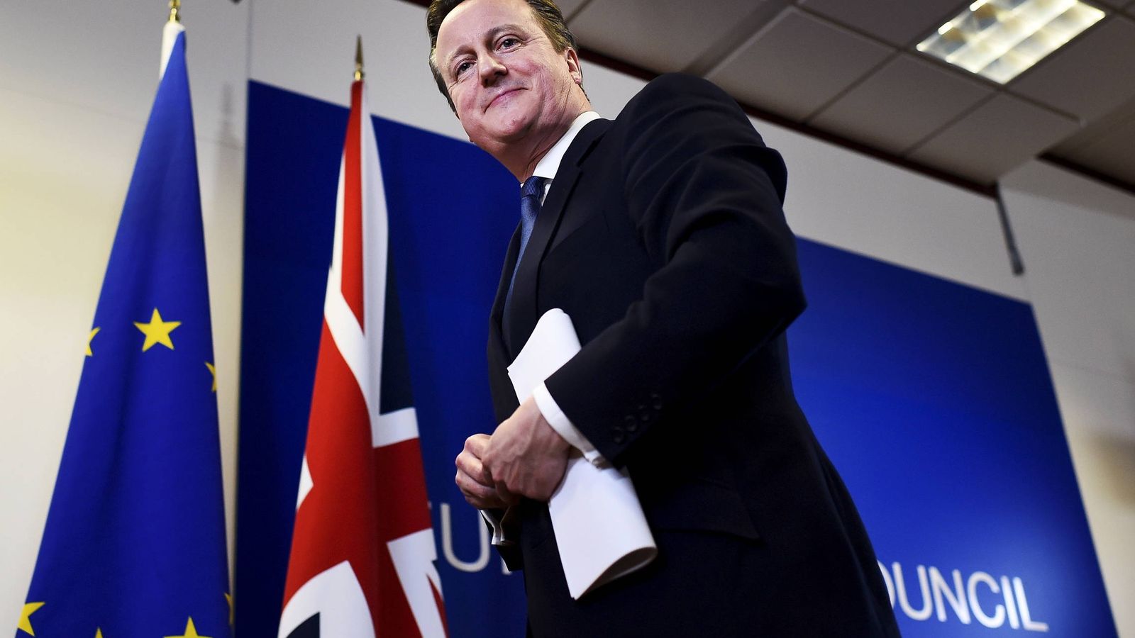 Foto: David Cameron, en una cumbre europea en Bruselas. (Reuters)