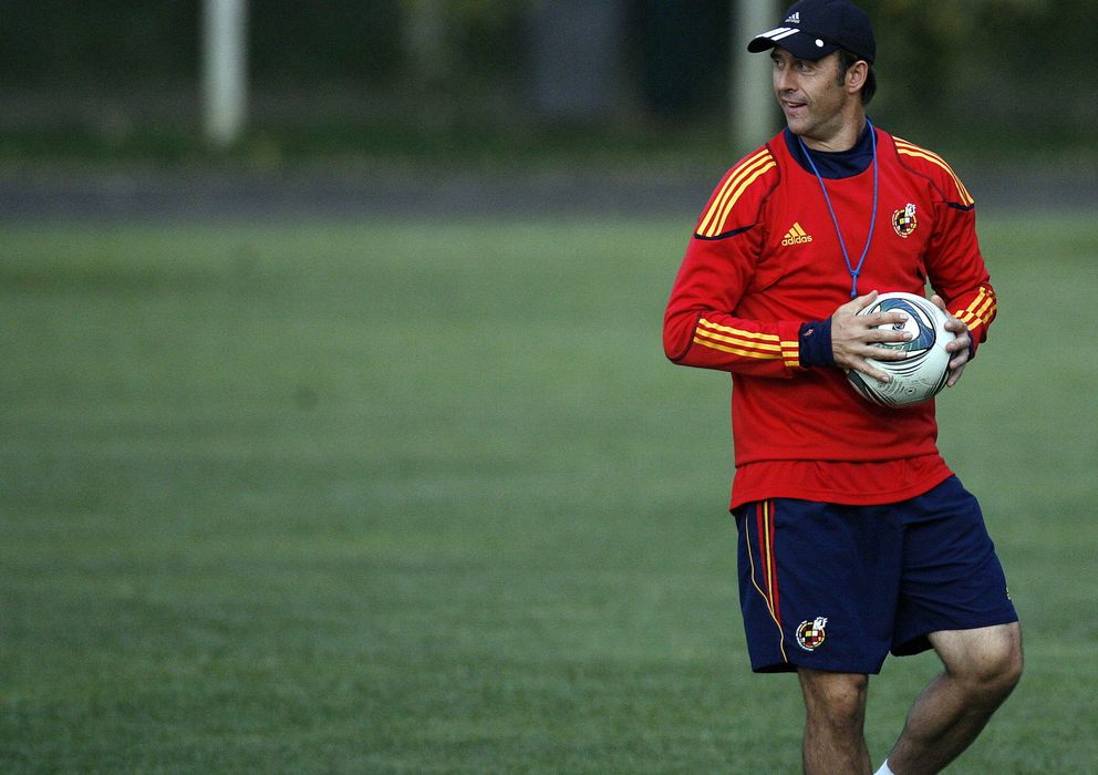 Foto: Julen Lopetegui, durante un entrenamiento de la selección española sub 20.