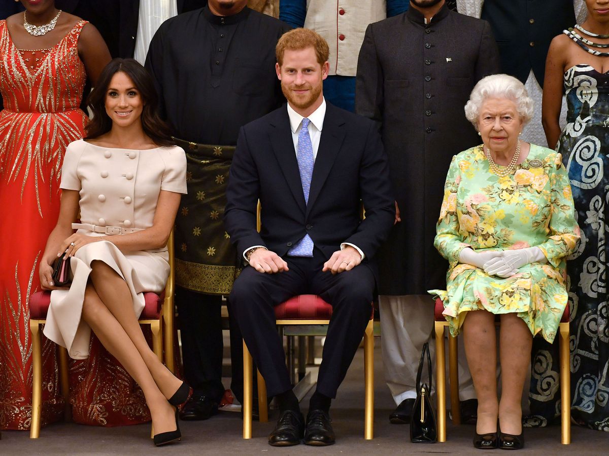 Foto: Meghan Markle, el príncipe Harry e Isabel II en una imagen de archivo. (Reuters)