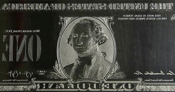 Foto: Plancha de un billete de dólar