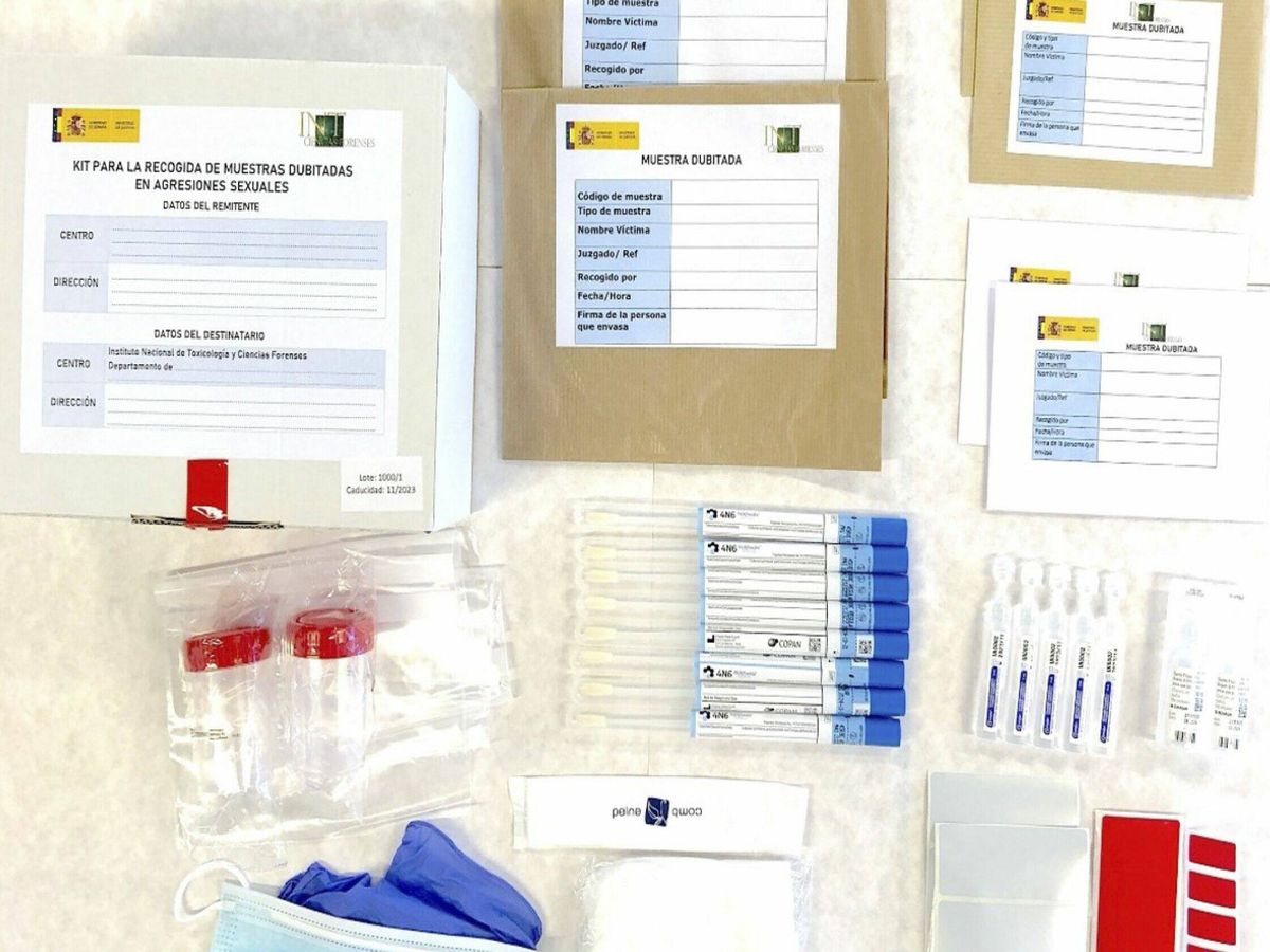 Foto: Foto de archivo de kit para detectar sumisión química. (EFE/Ministerio de Justicia)