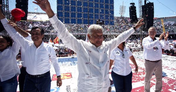 Foto: El candidato izquierdista, del Movimiento Regeneración Nacional (Morena), Andrés Manuel López Obrador, durante un acto de campaña el estado de Veracruz, México. (EFE)