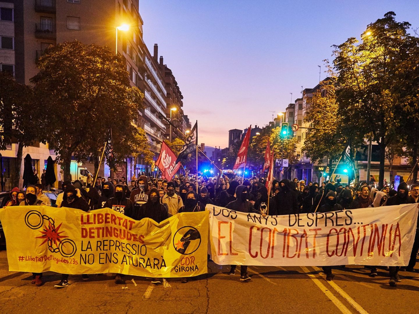 Manifestación en Girona. (EFE)