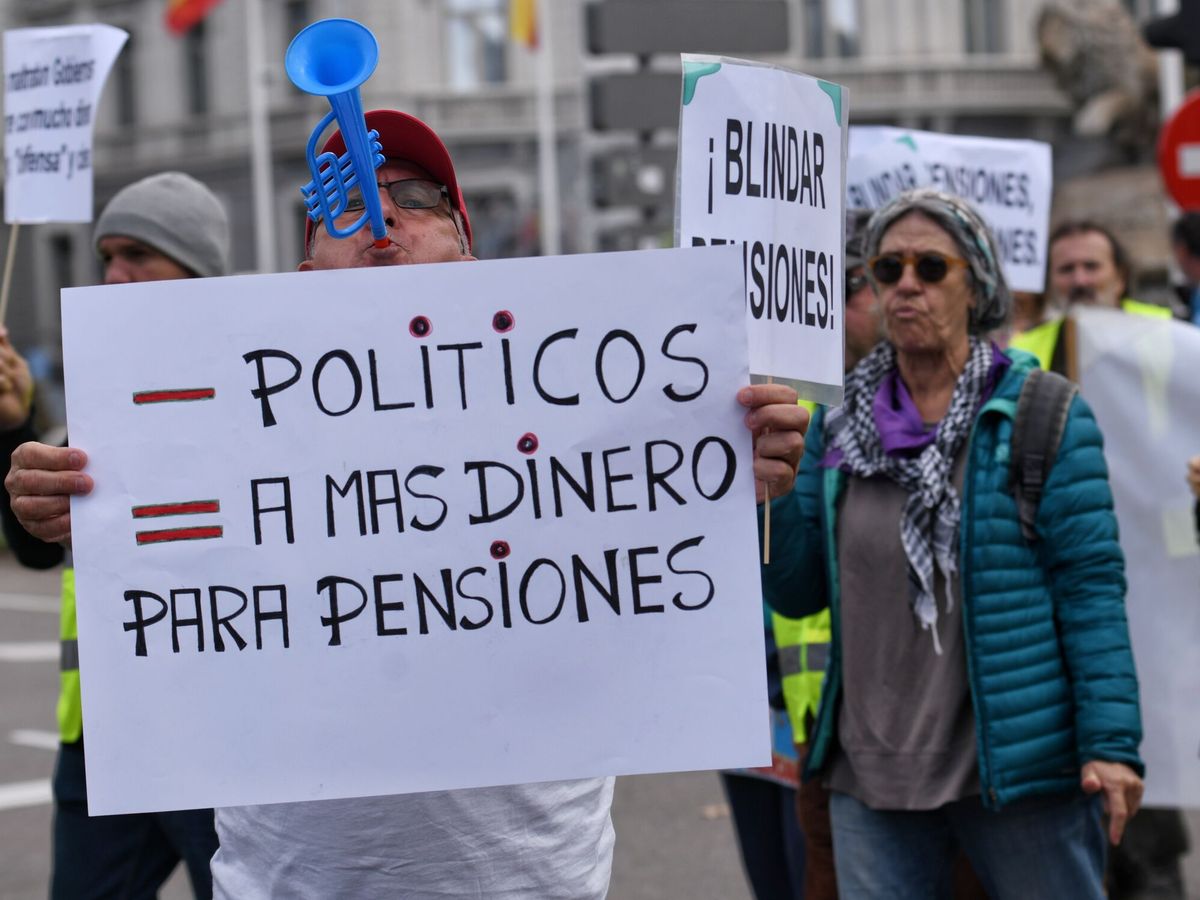 Foto: Manifestación de pensionistas. (EP/Fernando Sánchez)