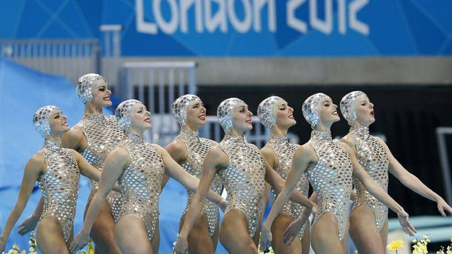 Equipo femenino de natación sincronizada en Londres 2012. (RTVE)