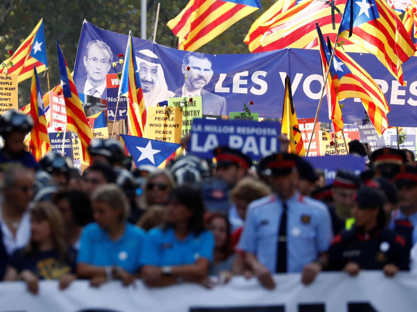 Manifestación por los atentados de Barcelona y Cambrils. (Reuters)