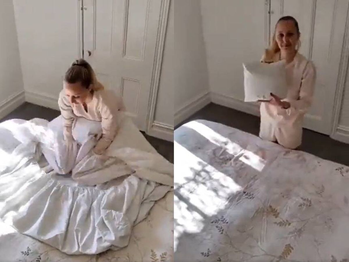 Foto: El truco definitivo para doblar tu sábana bajera correctamente (y sin necesitar a nadie más) (X/@cooltechtipz/@TansuYegen)