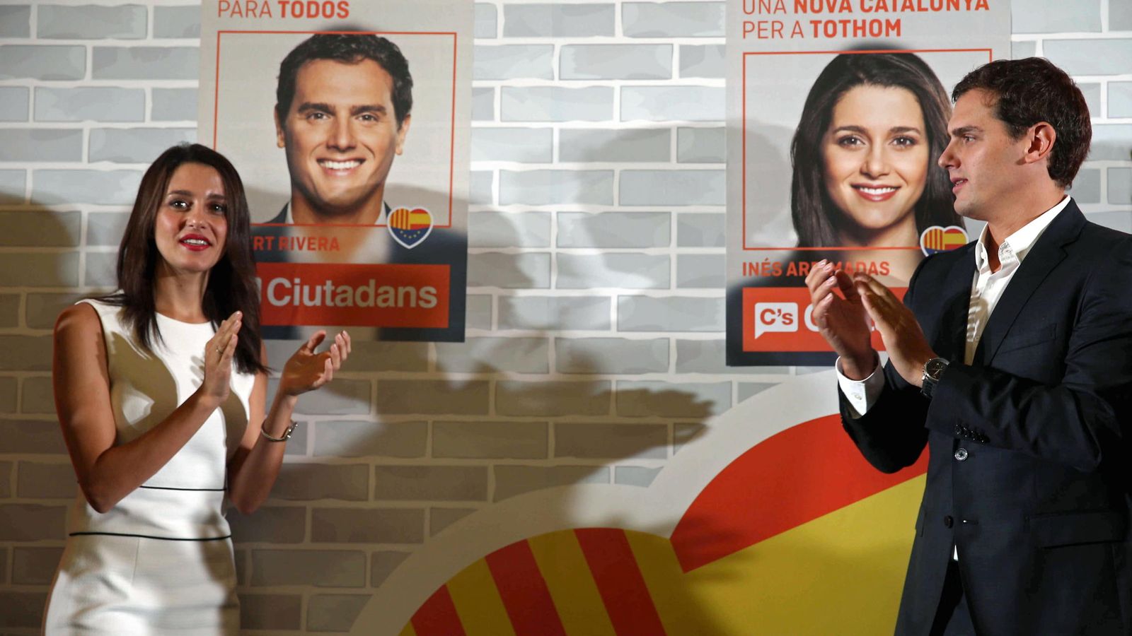 Foto: El líder de Ciudadanos, Albert Rivera, y la líder del partido en Cataluña, Inés Arrimadas. (EFE)