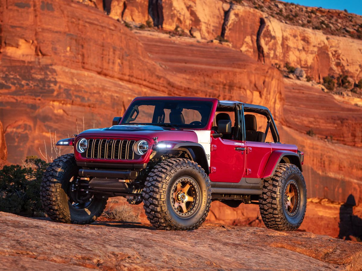 Foto: Este es el Jeep Low Down Concept, que monta unos enormes neumáticos de 42 pulgadas. (Jeep)