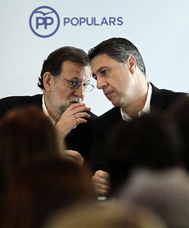 Foto: El presidente del Gobierno, Mariano Rajoy, y el líder del PP catalán, Xavier García Albiol. (EFE)