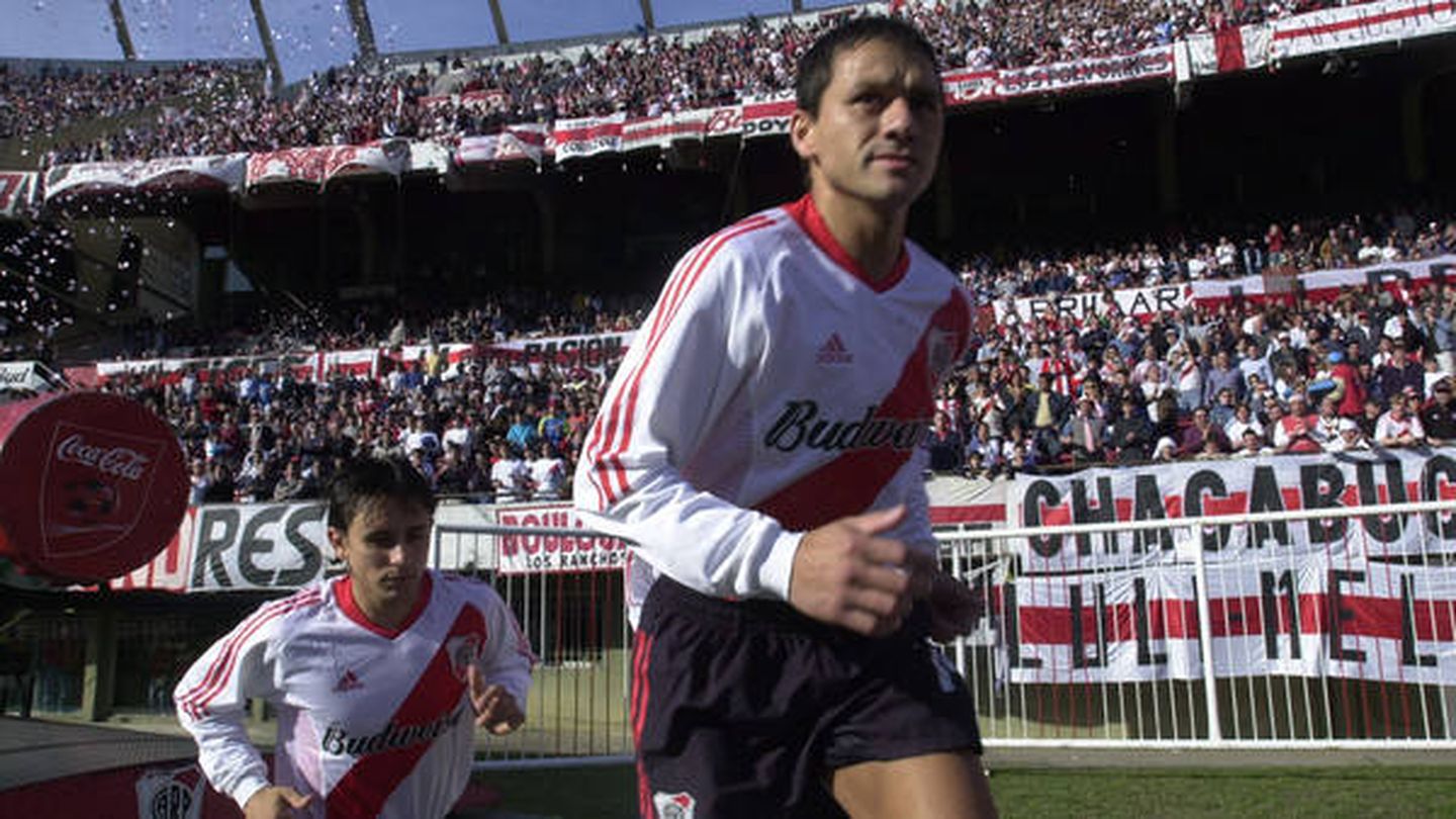 Vivas, mientras jugaba en el River Plate.