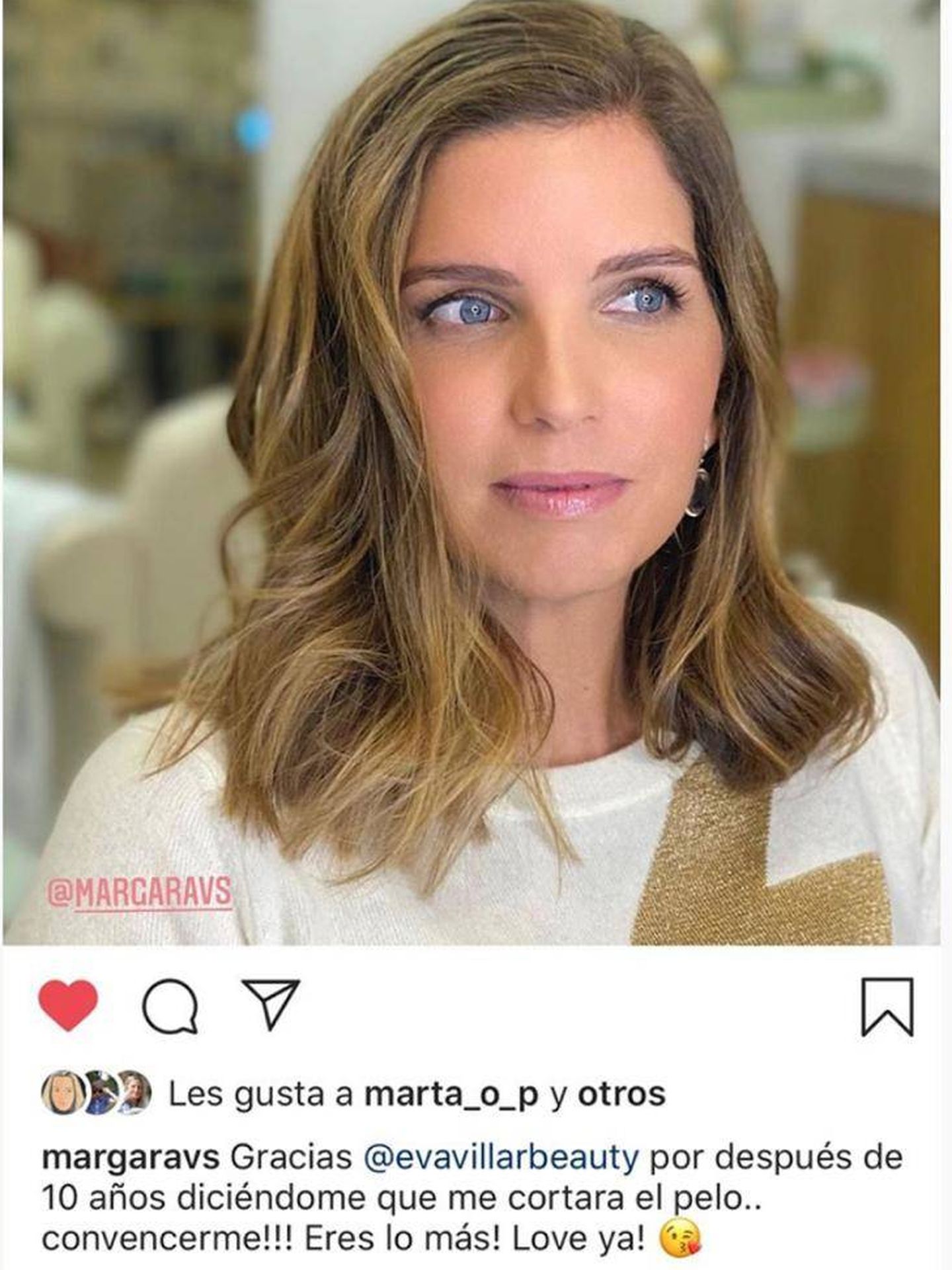 El rejuvenecedor cambio de look de Margarita Vargas. (Instagram Stories @evavillarbeauty)