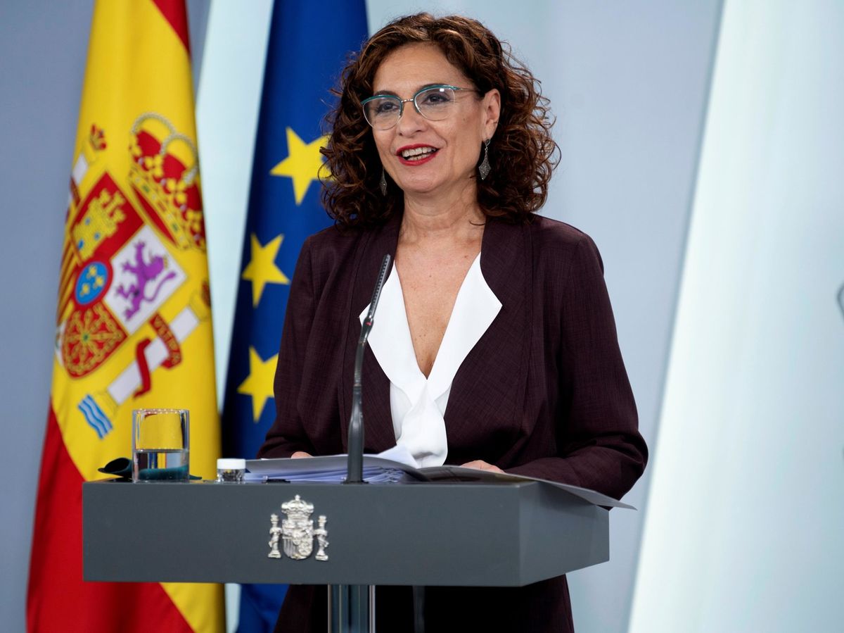 Foto: María Jesús Montero, durante la rueda de prensa ofrecida en Madrid tras el Consejo de Ministros. Foto: Efe