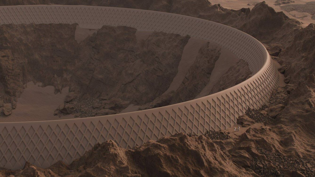 Foto: Un nuevo diseño para las colonias humanas en Marte. (Makhno Studio)