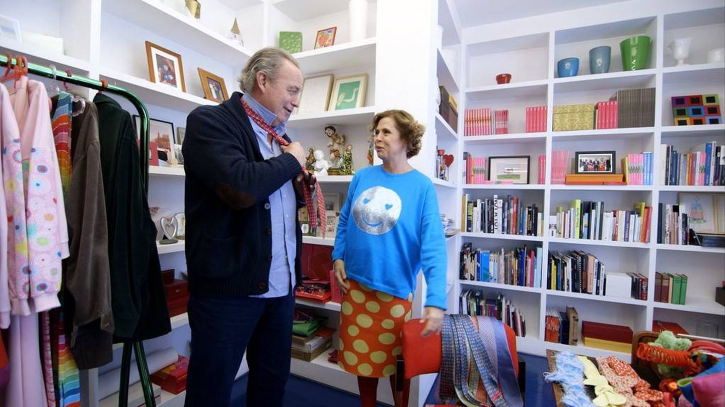Agatha Ruiz de la Prada, con Bertín Osborne. (Mediaset)