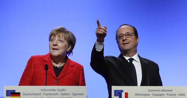 Foto: Angela Merkel y François Hollande. (EFE)
