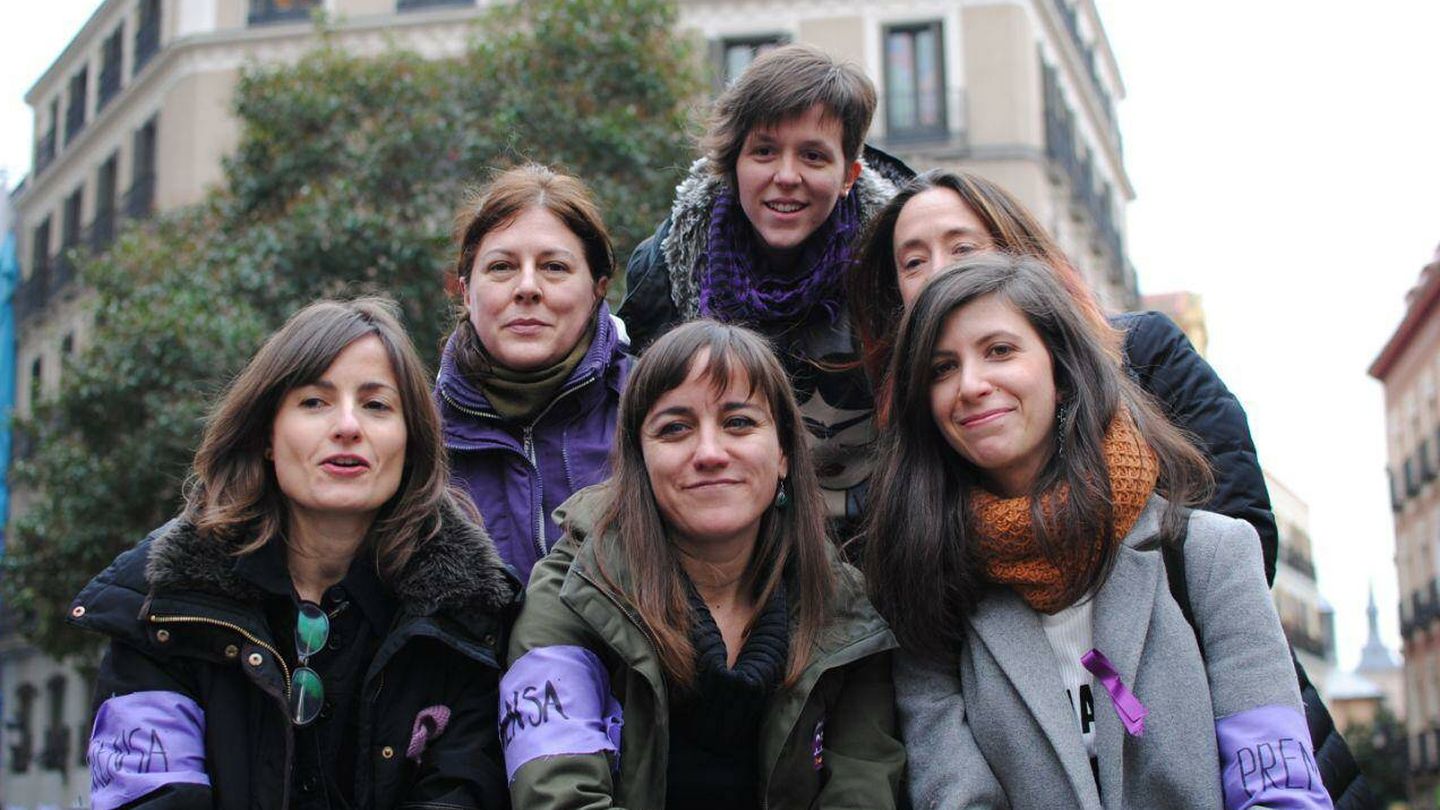 Promotoras de 'Las periodistas paramos' durante el 8 de marzo. (Flickr/Marilín Gonzalo/Cortesía)