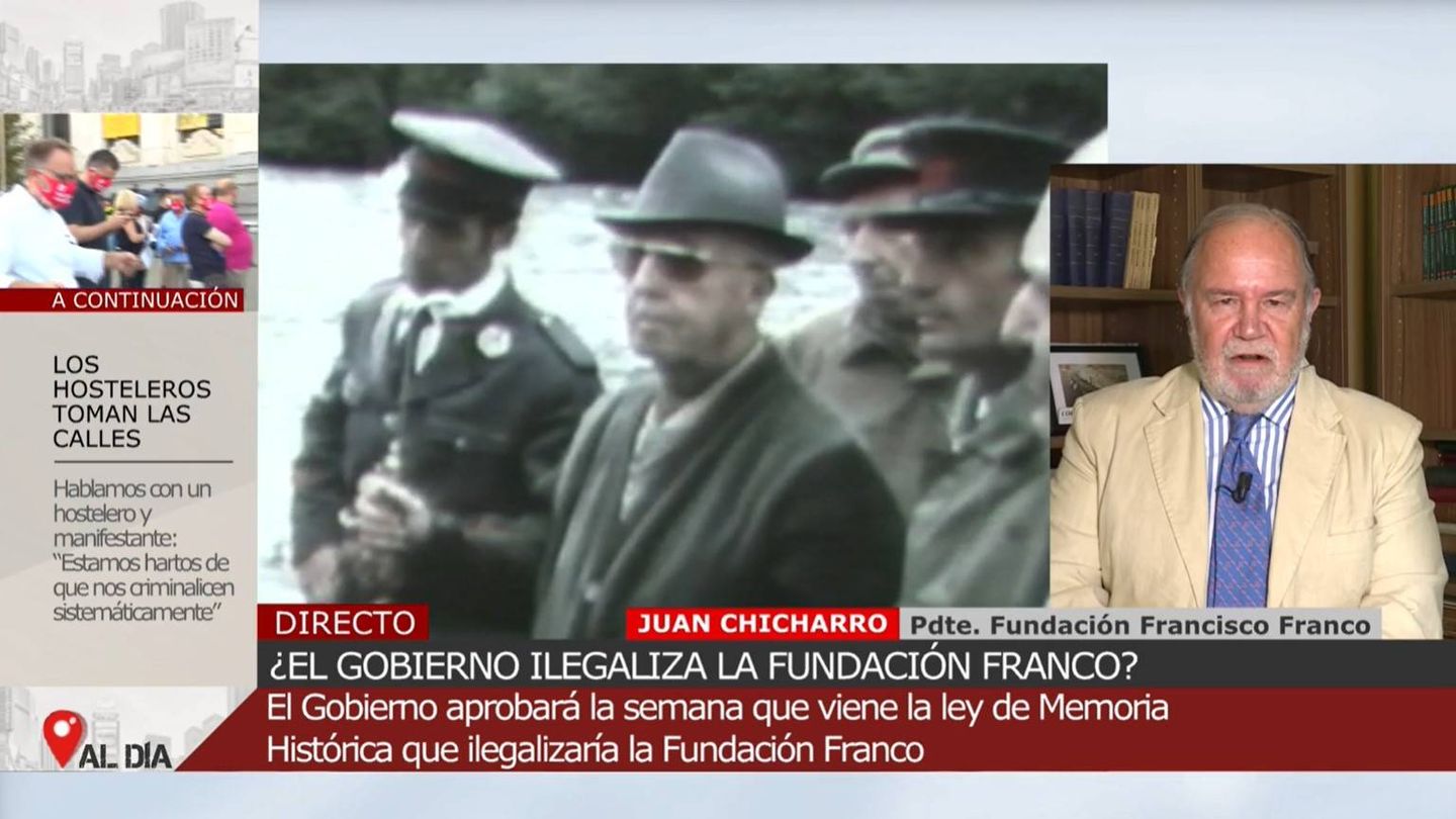Juan Chicharro, presidente de la Fundación Franco. (Mediaset)