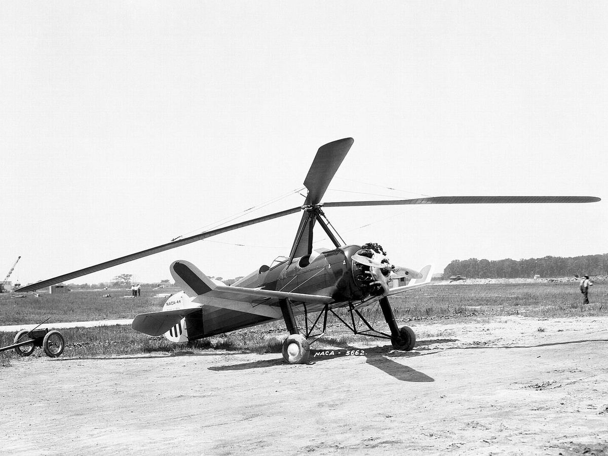 Foto: Autogiro Pitcairn PCA-2, construido en los Estados Unidos bajo licencia de Juan de la Cierva (Wikimedia)