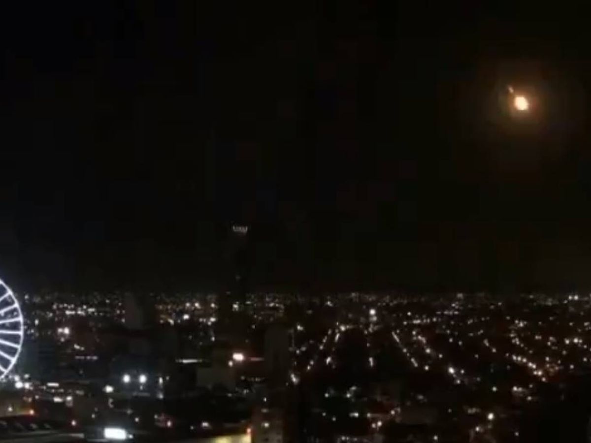 Foto: El meteorito, visto desde Puebla.