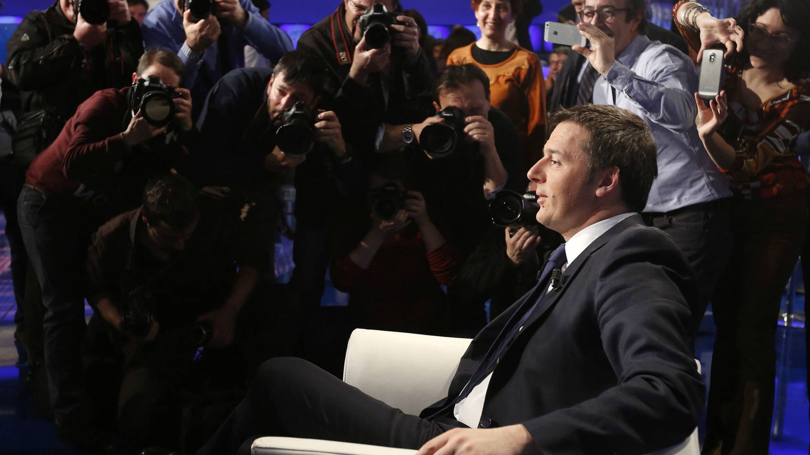 Foto: El primer ministro italiano, Matteo Renzi, durante una entrevista en un programa de televisión (Reuters).  